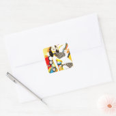 Nostalgische verleiding - Polka Dottie Vierkante Sticker (Envelop)