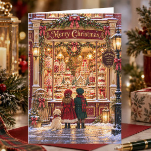 Nostalgische Victoriaanse Kerstsnoepjes Feestdagen Kaart