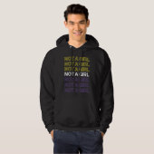 Not A Girl Nonbinary Pride Flag For Enby Hoodie (Voorkant volledig)
