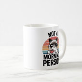 Not A Morning Person Grumpy Cat Funny Coffee Mug C (Devant droit)