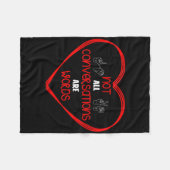 Not All Conversations Are Words Sign Language Awar Fleece Deken (Voorkant (Horizontaal))