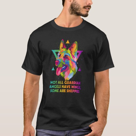 Not All Guardian Angels Have Wings German Shepherd T-shirt (Voorkant)
