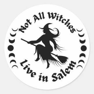 Not All Witches Live in Sale Classic Round Sticke Ronde Sticker