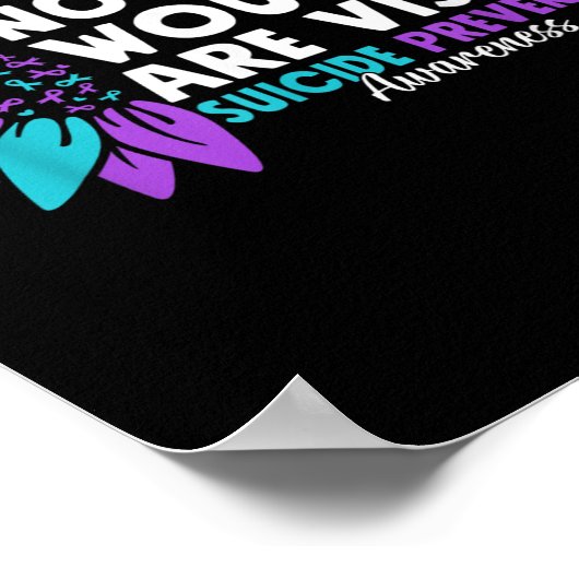 Not All Wounds Are Visible Suicide Awareness Menta Poster (Hoek)