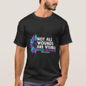 Not All Wounds Are Visible Suicide Awareness Menta T-shirt (Voorkant)