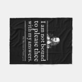 Not Bound To Please Shakespeare Quote Shirt Theate Fleece Deken (Voorkant (Horizontaal))