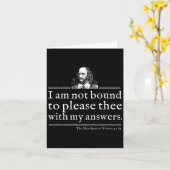 Not Bound To Please Shakespeare Quote Shirt Theate Kaart (Gele Bloem)