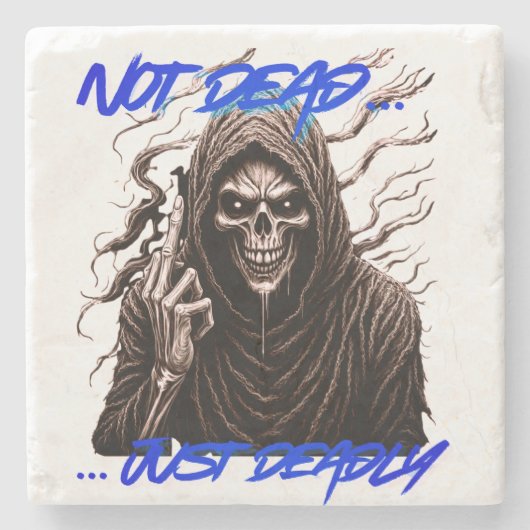 Not Dead Just Dead Stenen Onderzetter (Voorkant)