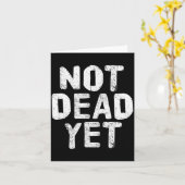 Not Dead Ye Funny Undead Zombie Veteran Kaart (Gele Bloem)