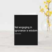 Not Engaging In Ignorance Is Wisdom _ Mindfulness Kaart (Gele Bloem)