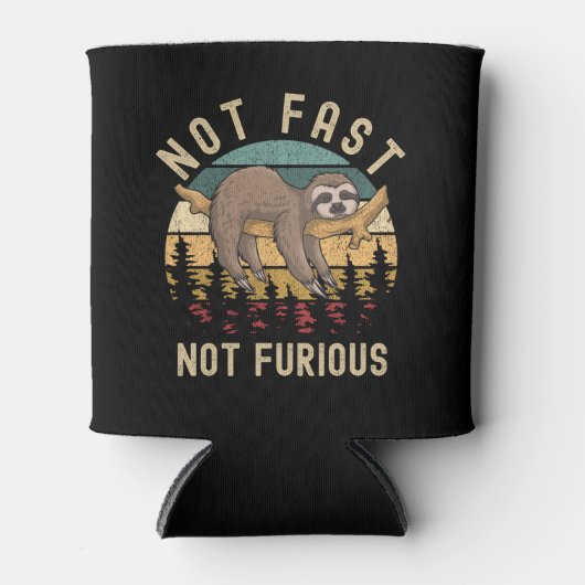 Not Fast Not Furious Funny Sloth Sleeping Blikjeskoeler (Voorkant)