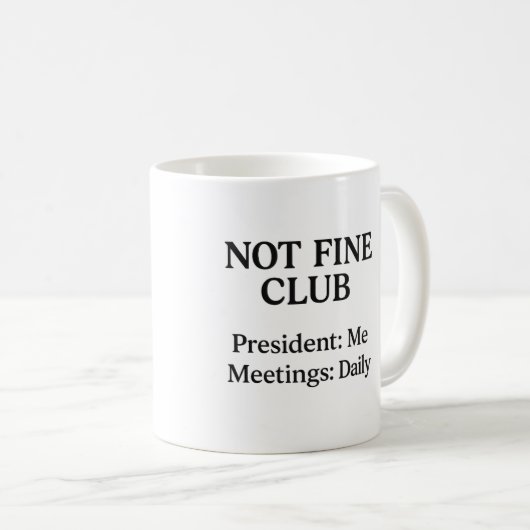 Not Fine Club - Café Mug (Devant droit)
