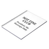 Not Fine Club - Carnet Spiral / Journal (Côté gauche)