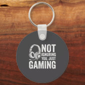 Not Ignoring You Gaming Headset Graphic Video Game Sleutelhanger (Voorkant)