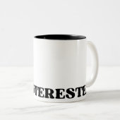 Not Interested Retro Typographic Two-Tone Mug (Devant droit)