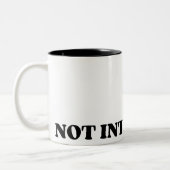 Not Interested Retro Typographic Two-Tone Mug (Gauche)