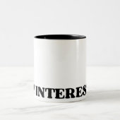 Not Interested Retro Typographic Two-Tone Mug (Centre)