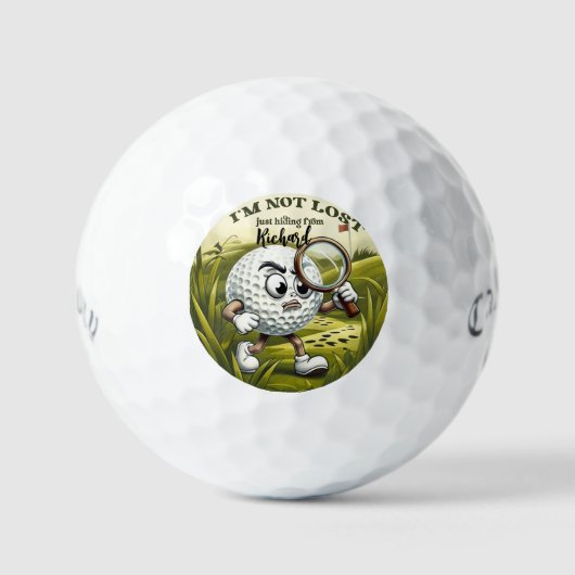 Not Lost I'm Hiding Golf Ball - Funny Personalized Golfballen (Voorkant)