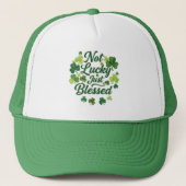Not Lucky Just Blessed Catholic St. Patrick's Day Trucker Pet (Voorkant)