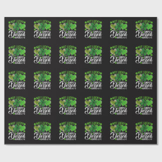 Not Lucky Simply Blessed Christian Cadeaupapier