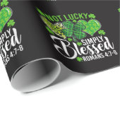 Not Lucky Simply Blessed Christian Cadeaupapier (Rol Hoek)