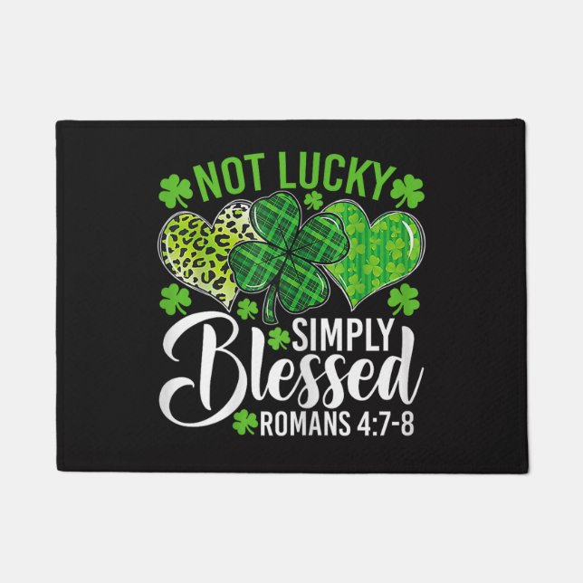 Not Lucky Simply Blessed Christian Deurmat (Voorkant)