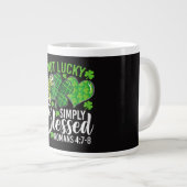 Not Lucky Simply Blessed Christian Extra Grote Beker (Voorkant rechts)