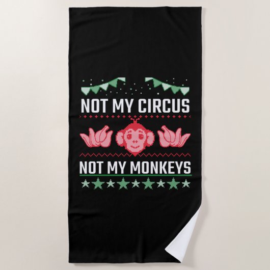 Not My Circus Not My Monkeys Strandlaken (Voorkant)