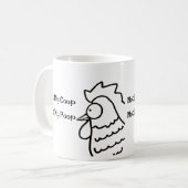 Not My Coop Not My Poop Funny Rooster Mug (Devant gauche)