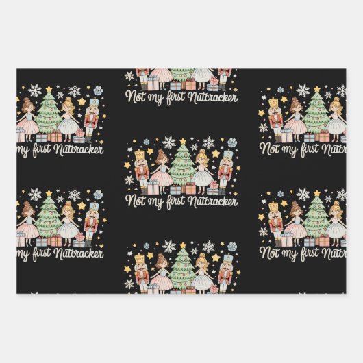 Not My First Nutcracker Sugar Plum Fairy Christmas Inpakpapier Vel (Voorkant)