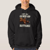 Not My Gumdrop Buttons Gingerbread Winter Holiday Hoodie (Voorkant)