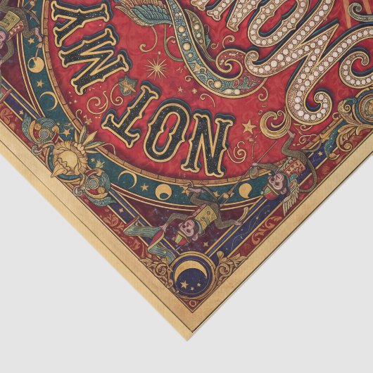 Not My Monkeys! Ringmaster, Red and Gold Tissuepapier (Detail)