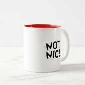 NOT NICE. Cute & Funny Christmas Minimalist Mug (Devant droit)