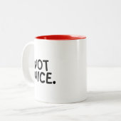NOT NICE. Cute & Funny Christmas Minimalist Mug (Devant gauche)