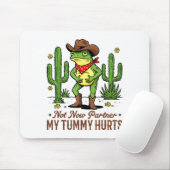 Not Now Partner My Tummy Hurts Funny Cowboy Frog M Muismat (Met muis)