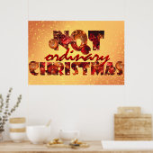 "Not Ordinary Christmas" Font Art & Red Poster (Keuken)