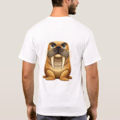 Not Rushing Funny Walrus T-Shirt (Dos)