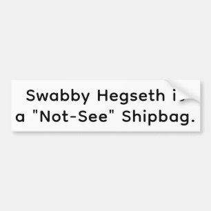 Not-See Shipbag Hegseth Hankamer Artjunkhaus Liefd Bumpersticker