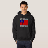 Not Taiwanese But Supportive Taiwan Flag Support Hoodie (Voorkant volledig)