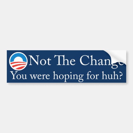 not_the_change bumpersticker (Voorkant)