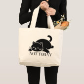 Not Today Cat Tote Bag Cute Art Design (Devant (produit))