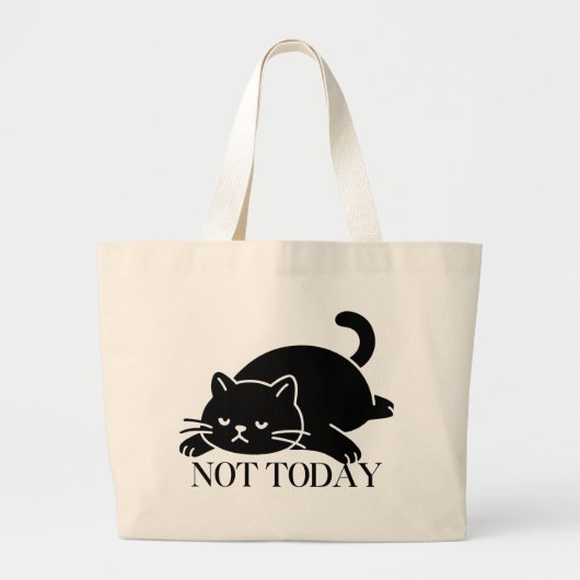 Not Today Cat Tote Bag Cute Art Design (Devant)