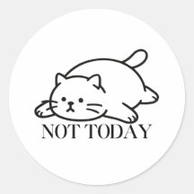 Not Today Cute Lazy Cat Mood