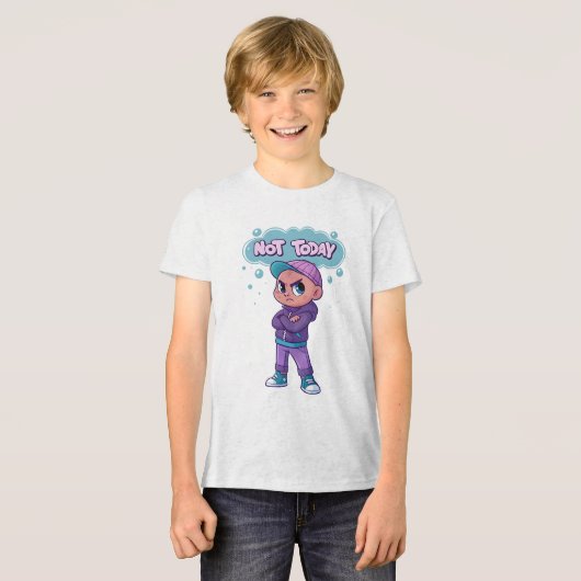 Not Today" Funny Mood T-Shirt (Voorkant volledig)