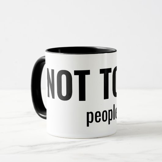 NOT TODAY - People Funny Typography Mok (Voorkant links)