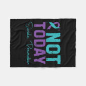 Not Today Suicide Prevention Premium Fleece Deken (Voorkant (Horizontaal))