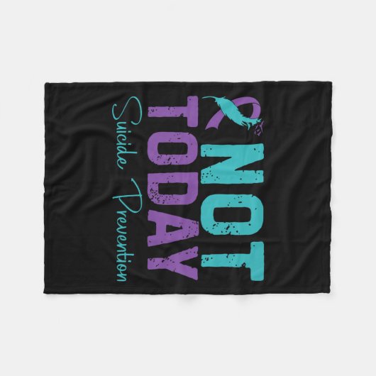 Not Today Suicide Prevention Premium Fleece Deken (Voorkant (Horizontaal))