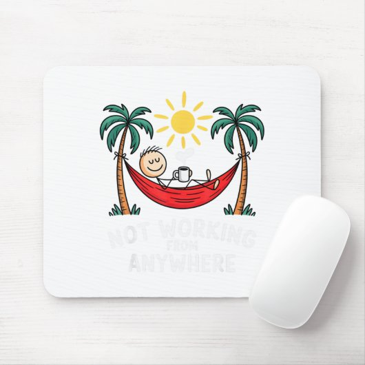 Not Working From Anywhere Funny Hammock 2025  Muismat (Met muis)