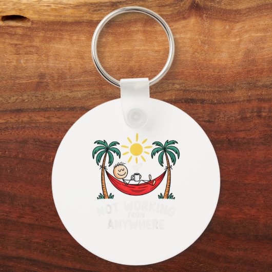 Not Working From Anywhere Funny Hammock 2025 Sleutelhanger (Voorkant)