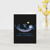 Not Working From Anywhere Funny Vacation Remote Wo Kaart (Gele Bloem)